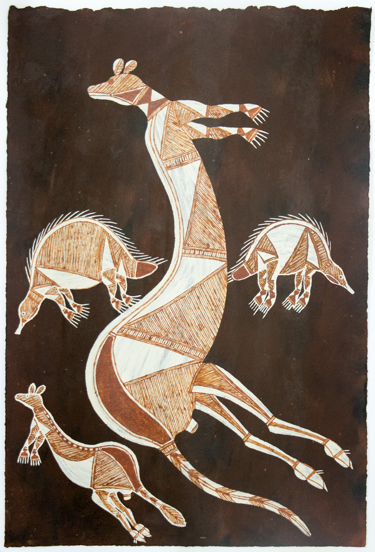 Mayh Kuwarddewaken (Stone Country Animals) - Paper - Graham Badari