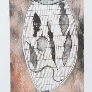 Mandjabu (fish trap) APW - Print - Titus Nganjmirra
